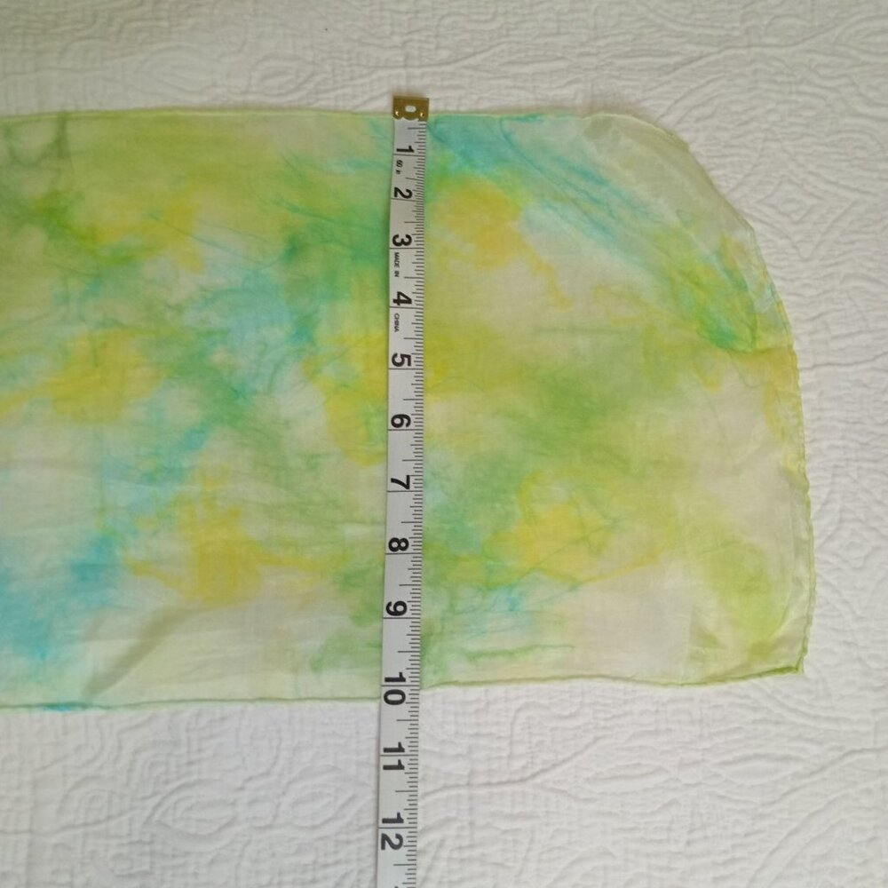 Handmade Tie-Dye Silk Scarves Multicolor Lightweight & Soft Elegant Styling - Picture 4 of 6